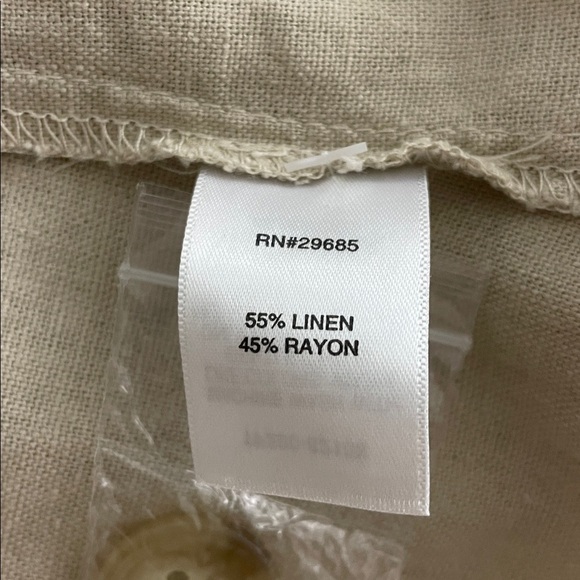 Pendleton Linen Blend Blazer Jacket Size Small Beige Button Up Business Casual - Picture 4 of 9